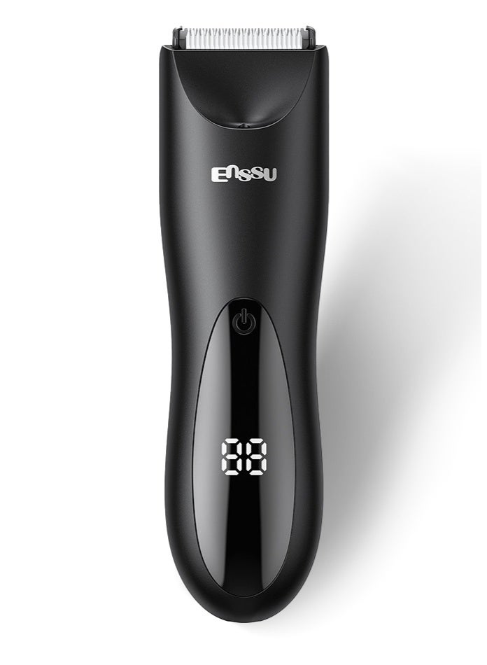 ENSSU Electric Body Hair Groomer for Men | BLADELOCK™ Safe Blade Body Trimmer | Cordless Men’s Body Shaver with LED Spotlight & LCD Display | 60 Minutes Runtime | Grooming Tool for Sensitive Areas - Image 1